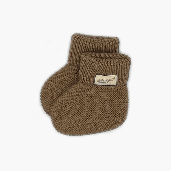 Strickboots Merinowolle Camel 6-12 Monate