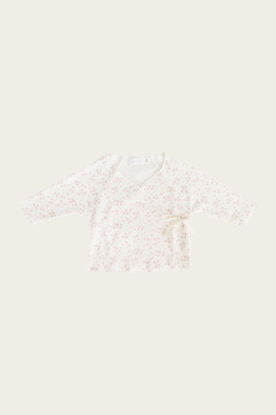 Shirt im Wickelstil Blumen