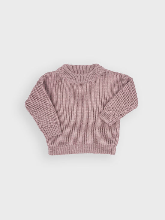 Strickpullover dusty rose 0-2 Jahre