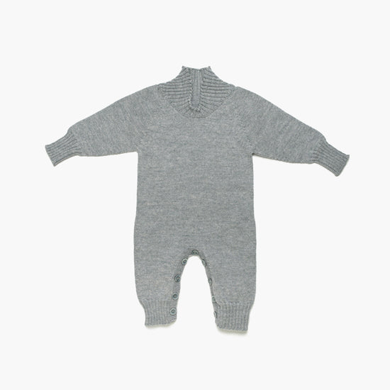 Einteiler Merino Strampler Grau 0-3 Monate / 6-12 Monate