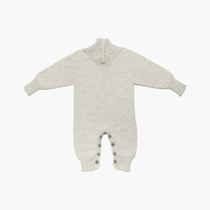 Einteiler Merino Strampler Creme 0-3 Monate