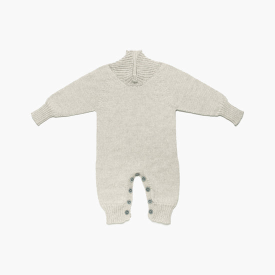 Einteiler Merino Strampler Creme 0-3 Monate
