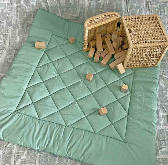 Krabbeldecke Grün 120x120