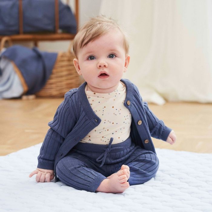 Hose Strick indigo